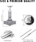 wholesale 925 Sterling Silver  Norse Mythology Thors Hammer Pendant Necklace-0-3