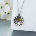 wholesale 925 Sterling Silver Natural Stone Sun Moon Mountain Clouds North Star Saturn Airplane Pendant Necklace-0-1