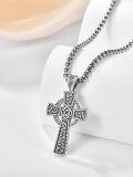 wholesale 925 Sterling Silver Celtic Knot Cross Pendant Necklaces for Women and Men - Religious  Ideas-0-1