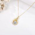 wholesale 14K Gold Diamond Dolphin Shape Pendant Necklace for Women and Girls-0-2