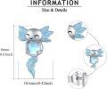 wholesale 925 Sterling Silver Axolotl Stud Earrings with Blue Opal for Women Hypoallergenic Animal Jewelry-0-2