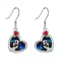 TOUPOP Sterling Silver Nightmare Earrings Jack Sally Skull Jewelry-0-0