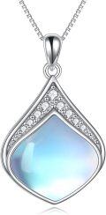 wholesale 925 Sterling Silver Moonstone Lapis Larimar Moss Agate Teardrop Filigree Pendant-0-5