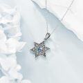 wholesale 925 Sterling Silver Abalone Shell Star of David Pendant Necklace for Men & Women-0-4