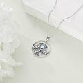 wholesale 925 Sterling Silver Blue Moonstone Butterfly Pendant Necklace-0-3