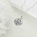 wholesale 925 Sterling Silver Blue Moonstone Butterfly Pendant Necklace-0-3