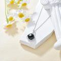 wholesale 925 Sterling Silver Black Tahitian Pearl Pendant Necklace with Cubic Zirconia Accents - Infinity Design 10mm 18+2 Chain Gift for Valentine's & Mother¡¯s Day-0-2