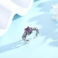 wholesale 925 Sterling Silver Ring With Purple Gemstone And Skull Design-0-3