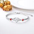 wholesale Sterling Silver Adjustable Infinity Heart Bangle for Women-0-23