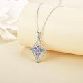 wholesale 925 Sterling Silver Purple Luna Moth Crescent Moon Pendant Necklace For Women-0-3