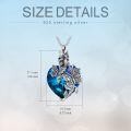 wholesale 925 Sterling Silver Blue Crystal Butterfly Cremation Pendant Necklace with Funnel and Fill Tool-0-4