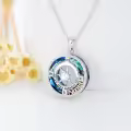 TOUPOP Sterling Silver Compass Necklace Jewelry Gift For Women-0-3