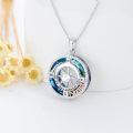 TOUPOP Sterling Silver Compass Necklace Jewelry Gift For Women-0-3