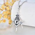 wholesale 925 Sterling Silver Blue Sapphire Medieval Dagger Cross Knife Pendant Necklace-0-4