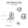 wholesale 925 Sterling Silver Dinosaur Stud Earrings with Cubic Zirconia - Hypoallergenic  for Girls and Women-0-4