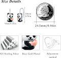 wholesale 925 Sterling Silver Panda Heart Huggie Hoop Earrings for Women - Adorable Animal Ear Cuff  Ideas-0-2