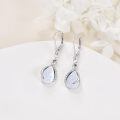 wholesale 925 Sterling Silver Opal Pear-Shaped Drop Earrings with Leverback Hooks for Women Gift Ideas-0-1