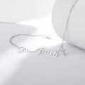 wholesale 925 Sterling Silver Faith Cross Charm Bracelet With Crystal Bead-0-2