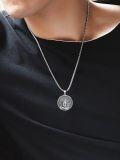 wholesale 925 Sterling Silver St Jude Thaddeus Pendant Cross Hopeless Causes Patron Saint Medal Necklaces Gifts for Men & Women-0-5
