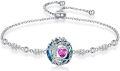 wholesale 925 Sterling Silver Austrian Crystal Tree of Life Birthstone Bracelet for Women-0-0