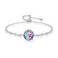 wholesale 925 Sterling Silver Austrian Crystal Tree of Life Birthstone Bracelet for Women-0-0