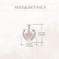 wholesale 925 Sterling Silver Rose Flower Pendant Necklace with Cubic Zirconia Gemstone Gifts for Women-0-4