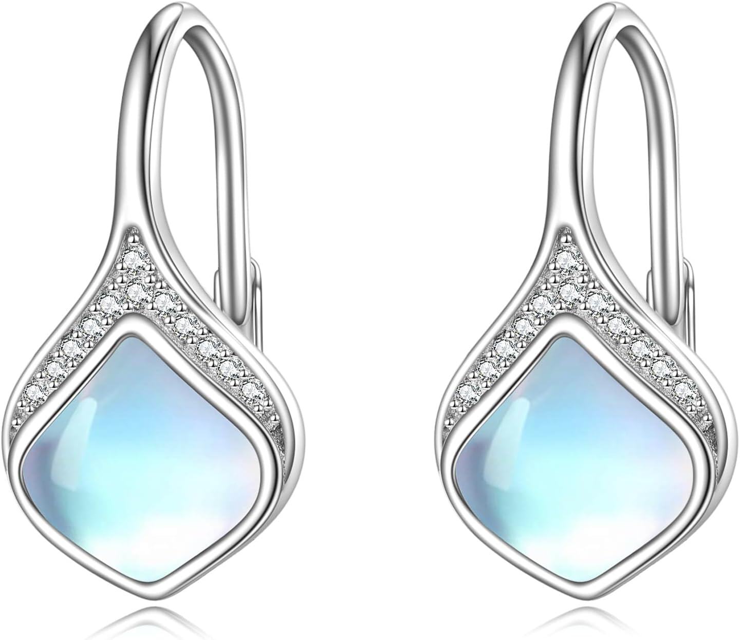 Sterling Silver Celtic Teardrop Filigree Earrings Jewelry Gifts for Women-Moonstone Drop Earrings