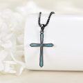 wholesale Sterling Silver Cross Necklace with Sea Turtle Pendant-0-2