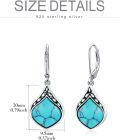 wholesale Sterling Silver Natural Gemstone Vintage Irish Celtic Teardrop Dangle Earrings-0-23