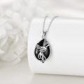 wholesale 925 Sterling Silver Black Onyx Phoenix Bird Necklace Pendant s for Women-0-3