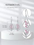 wholesale 925 Sterling Silver Pink Lily of the Valley Drop Earrings-0-3