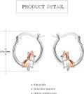 wholesale 925 Sterling Silver Corgi Dog Hoop Earrings for Girls' Gifts-0-5