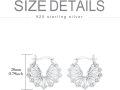 wholesale 925 Sterling Silver Geometric Cutout Fan Shape Hypoallergenic Huggie Hoop Earrings for Women -0-3