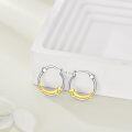 wholesale 925 Sterling Silver Cute Animal Hoop Earrings for Women Gold Dolphin Design  for Mom Sister-0-1