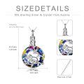 wholesale 925 Sterling Silver Rainbow Crystal Sloth Locket Necklace Gift for Her-0-10