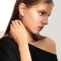 wholesale 10K Gold & Freshwater Pearl Dainty Cross Bracelet for Women, Religious Gift-0-2