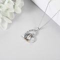 wholesale 925 Sterling Silver Axolotl Pendant Heart-Shaped Necklace - Cute Animal s for Women-0-4
