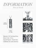 wholesale 925 Sterling Silver Vintage Floral Cylinder Cremation Jewelry Keepsake Urn Locket Necklace-0-4