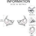 wholesale 925 Sterling Silver Pink Opal Shark Stud Earrings Hypoallergenic Sea Life s for Women Girls-0-5