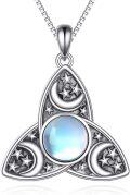wholesale 925 Sterling Silver Moonstone Triquetra Pendant Necklaces for Women Irish  Ideas-0-0