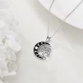 wholesale 925 Sterling Silver Moon & Tree of Life Pendant Necklace s for Her Him-0-4
