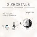 wholesale 925 Sterling Silver Cute Cat Drop Earrings Gun Black Plated Moonstone Zircon-0-3