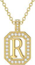 wholesale 14K Gold Moissanite A Z Letter Pendant Necklace for Women 16+2 -0-0