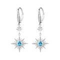 wholesale 925 Sterling Silver Gold-Plated Moonstone & Opal Starburst Leverback Drop Earrings-0-12