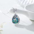 wholesale 925 Sterling Silver Abalone Shell Tree of Life Jewish Pendant Necklace for Women Gifts-0-2