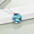 wholesale 925 Sterling Silver Abalone Shell Moon & Star Pendant Necklace with Highland Cow Design for Women-0-3