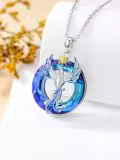 TOUPOP Sterling Silver Crystal Phoenix Pendant Necklace Birthday Christmas Gifts For Women-0-4