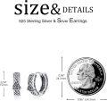 wholesale Silver Metal Celtic Knot Huggie Hoop Earrings for Men with Triquetra Symbol 925 Sterling Silver-0-3