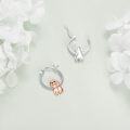 wholesale 925 Sterling Silver Sloth Huggie Hoop Earrings for Women Girls-0-3