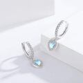 wholesale 925 Sterling Silver Opal Heart Drop Earrings-0-1